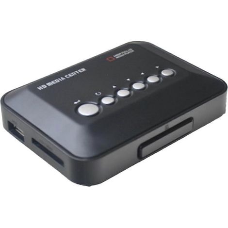 Lecteur multimédia portable compatible Full HD 1080p - Prise UE - Compatible AV, USB, disque dur, carte SD, MMC, 264, MKV (1/4)