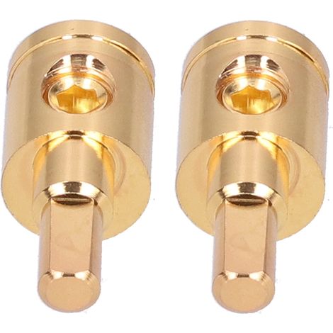 2 connecteurs réducteurs de câble 0GA en cuivre pur plaqué or pour amplificateur auto, kit de modification audio voiture (1/5)