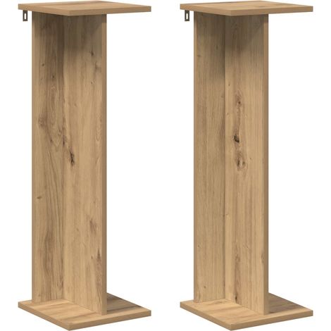 vidaXL Support de Plante 2 pièces Chêne artisanal 25 x 25,5 x 80,5 cm (1/5)