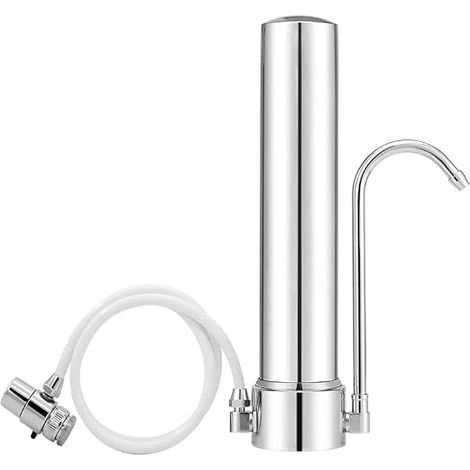 Système de Filtre à Eau Sous Évier avec Robinet Dédié,Filtre céramique écologique Réduit le Plomb, le Chlore, le Mauvais Goût, filtre à eau à connexion directe