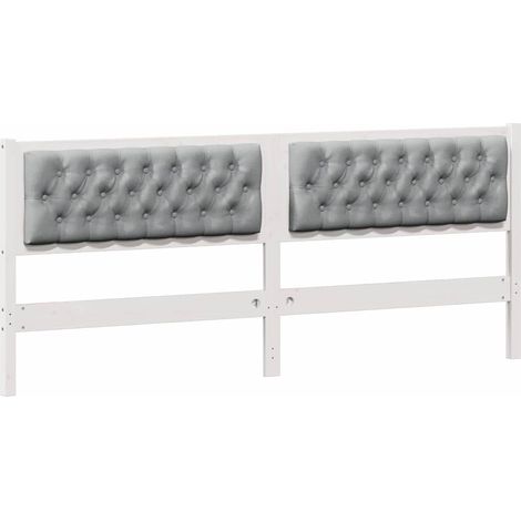 Tête de Lit Armoire de Tête de Lit - Autre Blanc et gris clair 200 cm Bois massif en pin fr20947 (1/5)