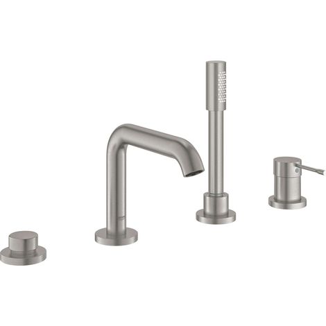 Grohe Essence - Miscelatore bordovasca, montaggio a 4 fori, supersteel 19578DC1 (1/5)