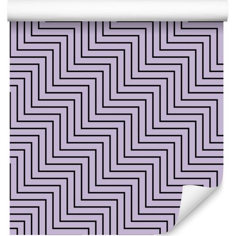 Carta da parati con motivo geometrico viola e lavanda, sfondo viola 50x1000 cm (1/5)