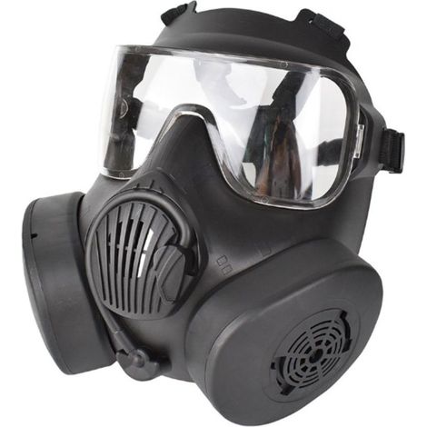 Masque de protection intégral M50 – Protection CBRN – Double filtre avec cartouches – Écran facial large pour vision optimale (1/5)