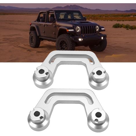 Ein Paar A-Säulen-Windschutzscheibenleuchtenhalterungen für Jeep Wrangler JL/JLU 2018-2022, silberfarben. (1/5)