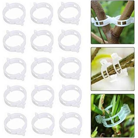 30mm 200Pcs Plastic Grafting Clips Graft Growing Clip Flower Fixing Clips Plastic Tomato Vine Clips Gardening Tools Used for Climbing Plants to Grow Upright (1/5)