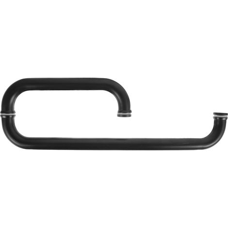 Toffici en acier inoxydable noir 225 x 425 mm pour porte de