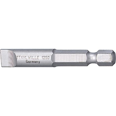 1242-1250 Embouts tournevis Stahlwille Nr. 1242, 0,6 x 3,5 mm, Hexagonal E 6,3 mm (1/2)