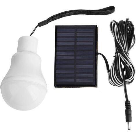 Solar-powered light bulb with 12 LEDs, portable LED bulb with solar panel for outdoor lighting, hiking, camping, fishing, tenting (1/5)