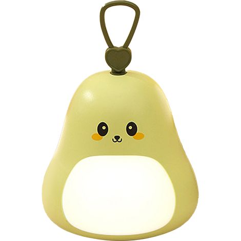 Veilleuse poire rechargeable USB, 3 niveaux de luminosité, lampe de bureau décorative mignonne pour chambre d'enfant, dortoir d'étudiant, vert clair (1/5)