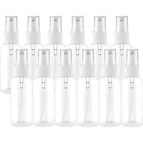 Lot de 12 flacons pulvérisateurs vides en plastique transparent, petits flacons pulvérisateurs avec vaporisateur en plastique (1/5)
