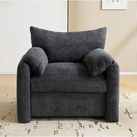 Modernes Design, Chenille-Stoff, übergroßer Sessel, dekorativer Stuhl, Einzelsofa, Freizeitstuhl, geeignet für Wohnzimmer und Schlafzimmer  [old sku:N653P210956G] (1/5)