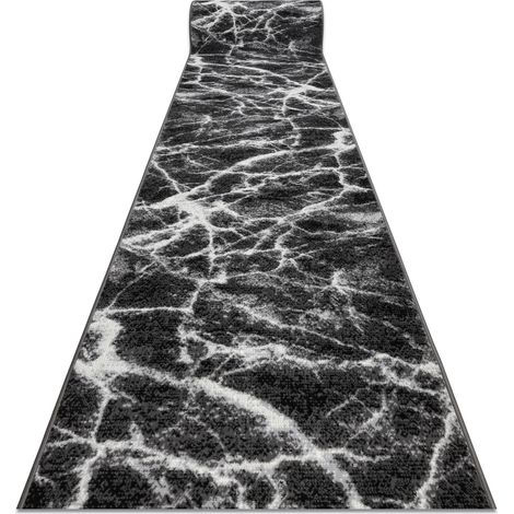 Läufer BCF MORAD Marmur Marmor Anthrazit / schwarz 90 cm black 90x300 cm