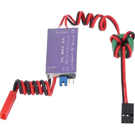 UBEC RC : Entrée 7-25,5 V (Lipo 2-6S, NiMH/NiCd 6-16 éléments) Sortie 5 V, 6 V, 7,4 V (4 A max., 6 A max.) BEC à découpage pour hélicoptère RC (1/5)