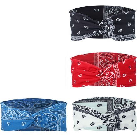 Turbante - Bandeau Para El Cabello - Diseño De Nudo Boho - Talla Única - 4 Unidades (1/5)