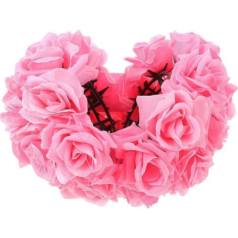 Tissu rose pour la décoration de boules de roses de mariage (1/5)