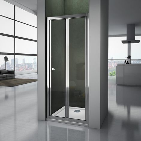 [PRODUIT D'OCCASION]Porte de douche pliante 100x185cm 4mm verre trempé (1/5)