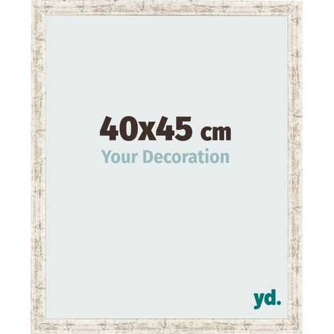 yd. - Cadre photo 40x45 - Blanc Vintage - MDF - Bologna (1/5)