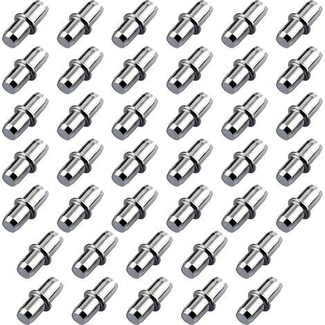 100 PCS Support étagère, Consoles Et Taquets Pour étagères Taquet Etagere Cheville Support Etagere 5x16mm, Idéal Pour Meubles, Armoires Et Rénovations De Mobiler, Installation Facile Et Design élégant (1/5)