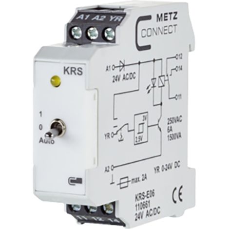 BTR NETCOM Schnittstellenmodul 1W mit Handbedienebene KRS-E06 24ACDC Auto