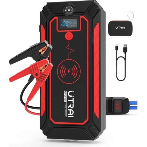 Démarreur de Batterie - UTRAI - Jstar 4 - 2500A - Chargeur sans Fil 10W - Portable