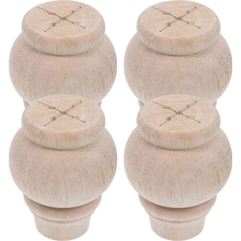 Pieds de canapé de rechange (pieds de meubles en bois), lot de 4, durables et robustes. (1/5)
