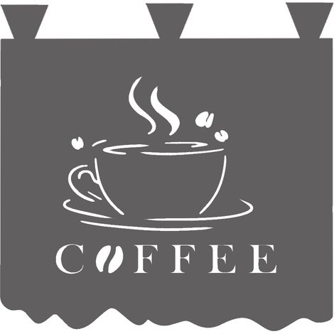 KAWA Café GLAMUR Küchenvorhang 35x35
