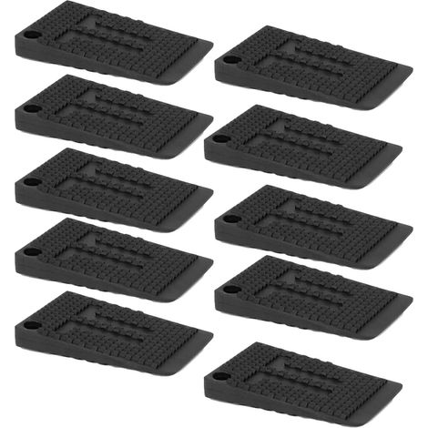 Lot de 10 cales en plastique souple et en caoutchouc antidérapant pour pieds de meubles, tables, chaises et armoires. (1/5)