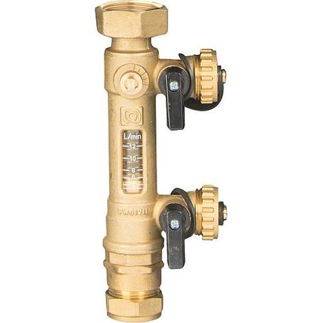 Banyo – Débitmètre 2-12 l/min – Unité de rinçage et remplissage – Filetage plomberie DN 15 (1/2) – Pour station solaire GPS