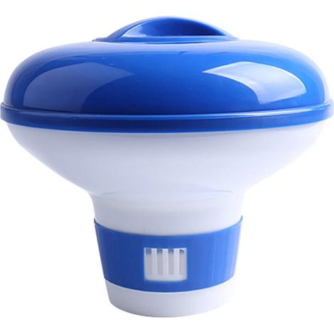 Accessoires de piscine (BLANC) Distributeur flottant de produits chimiques pour piscine, spa et jacuzzi. Comprimés de chlore et de brome. Accessoires pour piscine, spa et jacuzzi. (1/5)