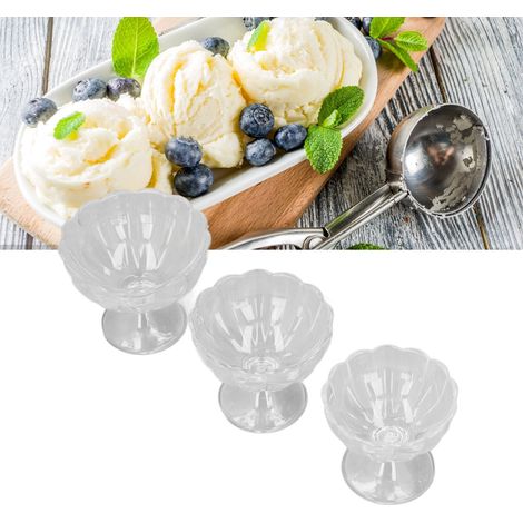 Coupes à glace, coupes à goûter, coupes à dessert, saladiers de légumes et de fruits, résistants aux chocs et transparents. (1/5)