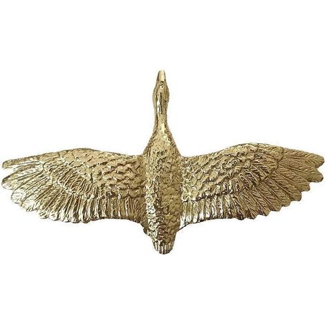 Schubladengriff in Form einer Gans aus massivem Messing, nordischer Stil, mit strapazierfähiger, polierter Oberfläche für Schränke. (1/4)