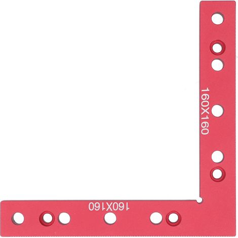Équerre de positionnement à angle droit 90° avec clip de fixation pour le travail du bois, outil d'assemblage 160 x 160 mm (1/5)