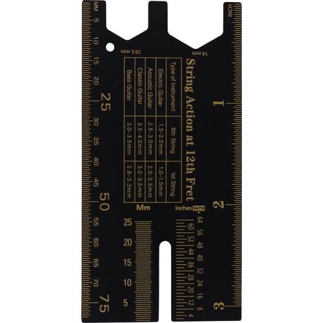 Règle de Mesure pour Cordes de Guitare, pour Usage électrique et Acoustique (1/5)