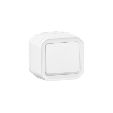 Legrand - Plexo L - Poussoir lumineux + Bou00eetier 1 poste - Saillie - Blanc - Ref. : 069616L+069689L (1/5)