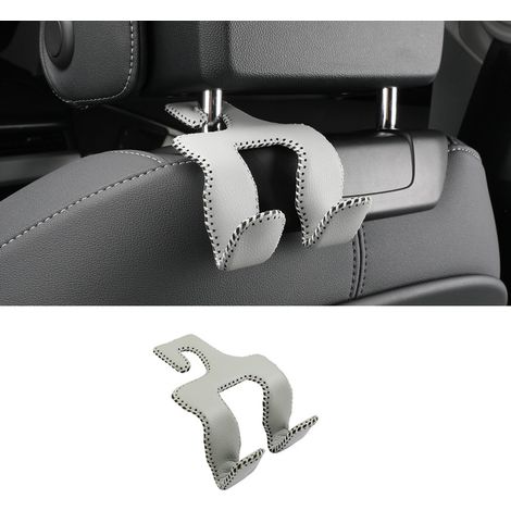 Crochet de siège arrière, Crochets de voiture pour appuie-tête Universal Seat Retour Crochets Cintres Siège voiture Appui-tête Crochets Organisateur de Siège Arrière de Siège de Voiture-Gris (1/5)