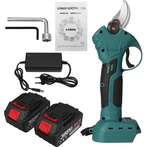 Insma – Sécateur électrique sans fil 3000W – 4 vitesses de coupe 10/15/20/30mm – 2 batteries 22.900mAh – Moteur sans balais (1/5)