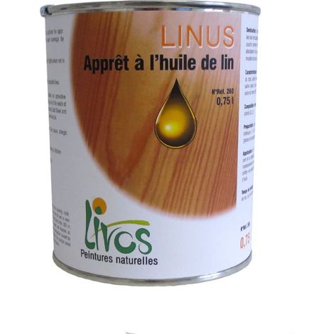 2.5L-incolore-Sous-couche bois naturelle chêne int/ext Linus 233 Livos (2,5L/40m2)