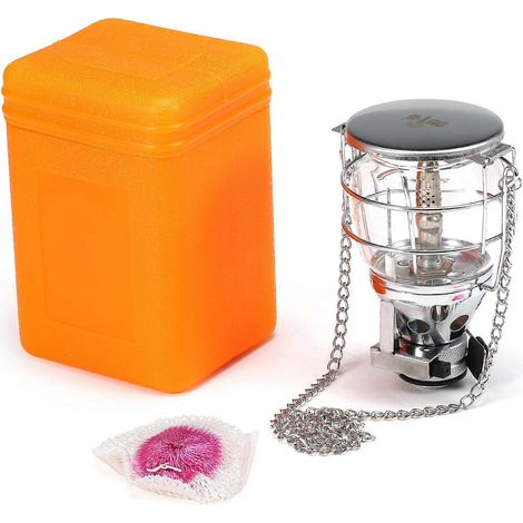Lampe à gaz portable de randonnée, mini lanterne à gaz suspendue, lampe à gaz butane pour tente, équipement de camping et de randonnée en plein air (1/5)