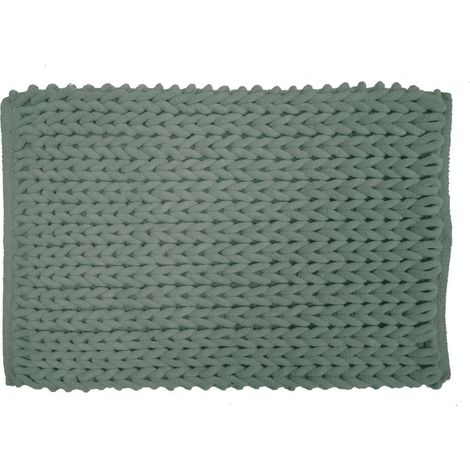 Tapis de Bain en Chenille "Ariel" 50x80cm Vert Cèdre (1/5)
