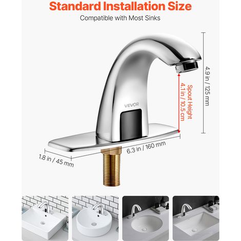 Robinet Automatique sans Contact Mitigeur Lavabo à Capteur de (1/5)