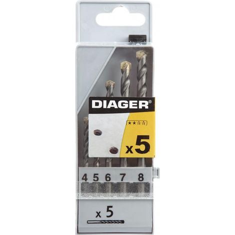 Coffret 5 forets béton FLASH attachement cylindrique - 252C (1/3)