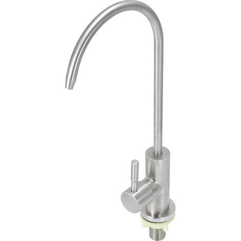 Küchenwasserfilterhahn mit G1/2-Zoll-Gewinde, bleifrei, für Umkehrosmoseanlagen und Filtersysteme (schwanenhalsförmiges Rohr) (1/5)