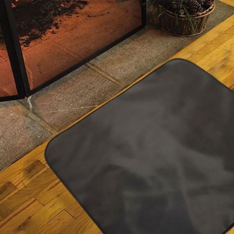 Tapis ignifuge en silicone - Unbrand - 50x50 cm - Noir - Ignifuge - Pour sol - Pour cheminée - Couverture anti-feu (1/4)