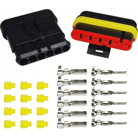 Connettore a spina cubica ermetico impermeabile per auto SuperSeal a 6 pin