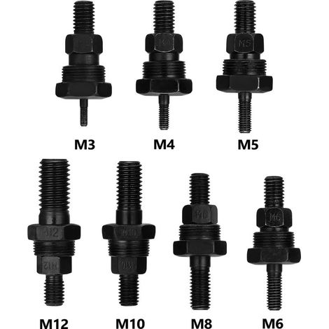 Accessoire pour machine à riveter, mandrin fileté, écrou à riveter, adaptateur, tige de traction, têtes de rivetage de remplacement