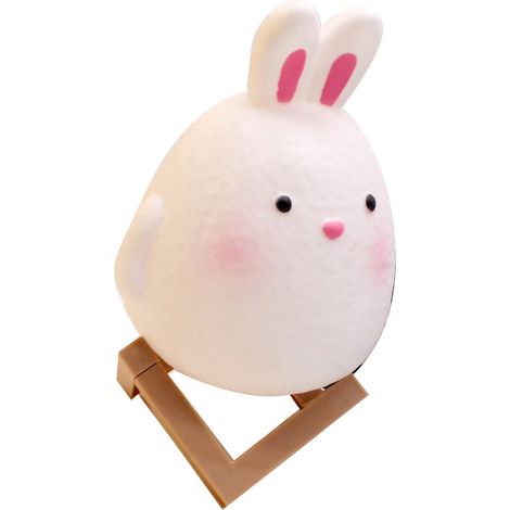 LED-Nachtlicht aus Silikon in Tierform, Hasenmotiv für Kinder, weiches und sicheres Licht (1/5)