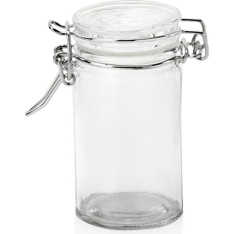 Bocal à fermeture mécanique 75 ml Ø 4,5 cm verre inox - Was Germany