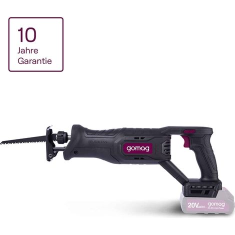 Gomag Akku-Säbelsäge GO-SBL100 20V Hub 20mm 2800SPM mit Sägeblatt für Holz (1/5)