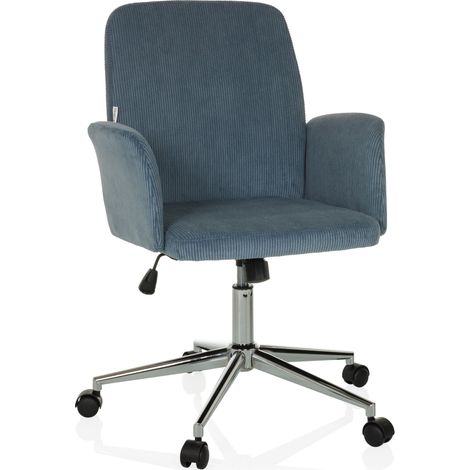 Chaise de bureau / Chaise pivotante / Chaise coque SOLAO CORD tissu menthe hjh OFFICE (1/5)
